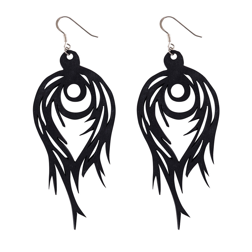 Flame Handmade Upcycled Statement Earrings by Paguro Upcycle